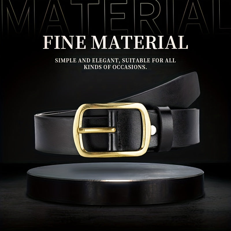 Men's Casual Buckle Belt PU Leather Unisex Decorative Accessories