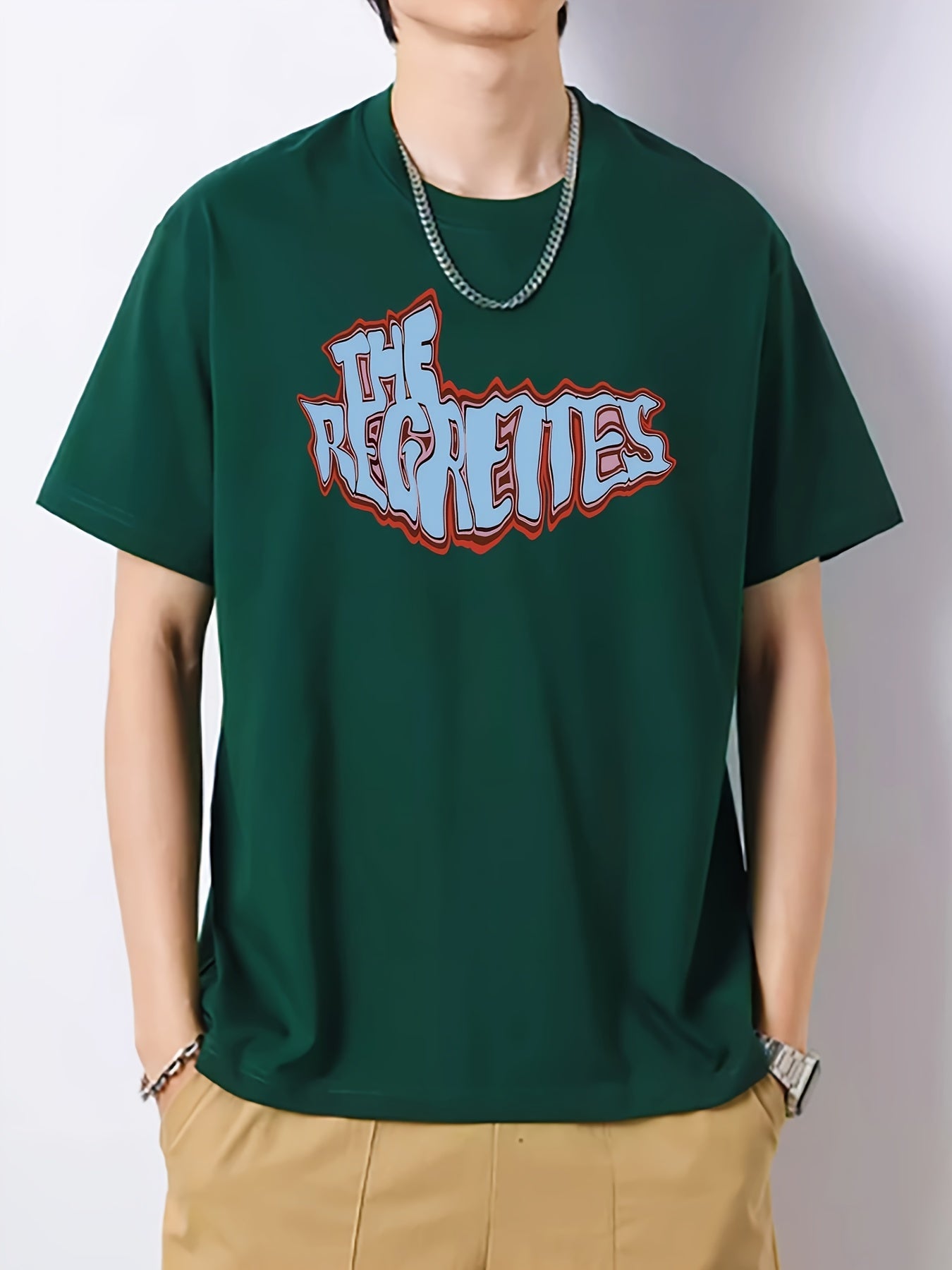 Men's Vintage Style Artistic Letters Print T Shirt
