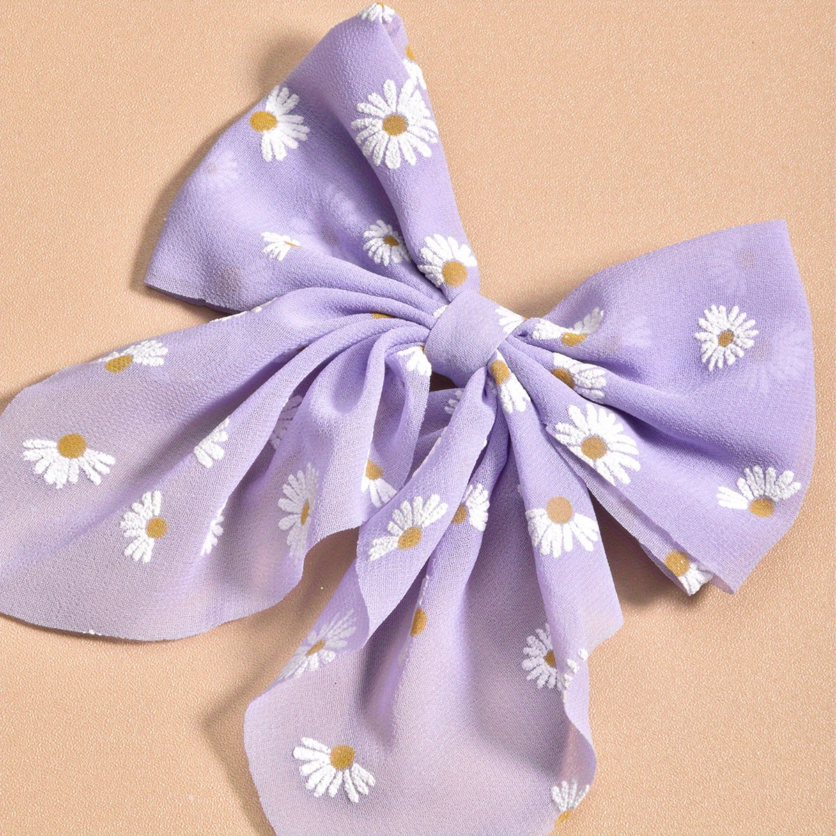 Sweet Chiffon Bow & Daisy Hair Clips