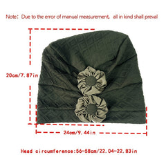 Floral Head Wrap Caps Women Hats Stretchy Flower Hats