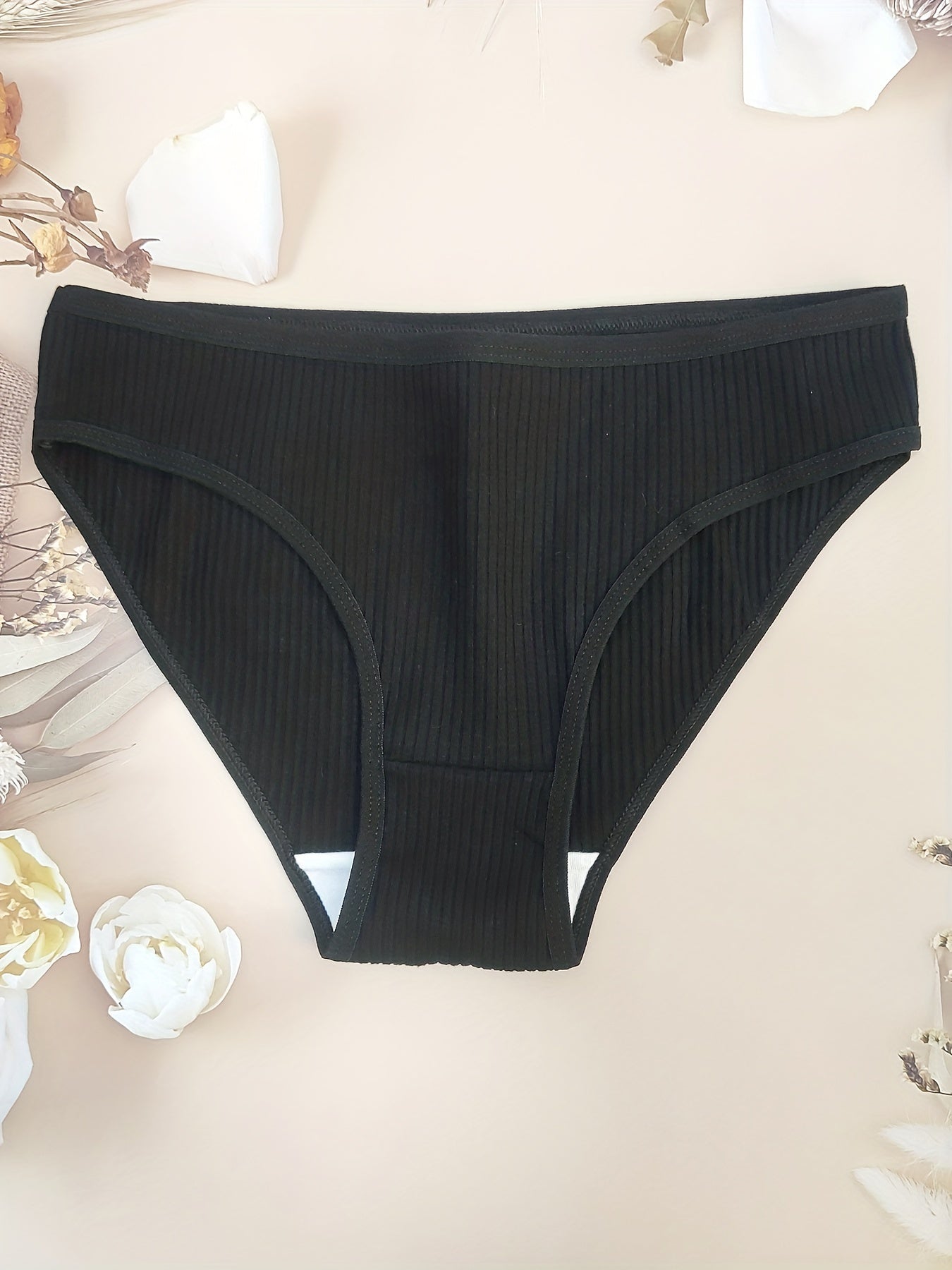 Ribbed Sports Briefs Comfy & Breathable Intimates Panties