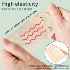 3pcs 2 Hooks Bra Strap Extenders Adjustable Comfortable Bra Band Buckle