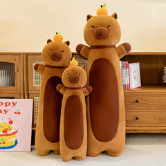 Capybara Plush Toy Soft Light Brown Stuffed Animal with Expressive Eyes