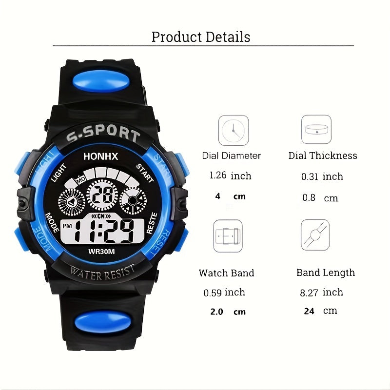 Kids Electronic Watch Sports Middle School Students Watch
