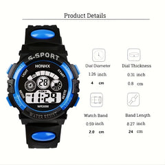 Kids Electronic Watch Sports Middle School Students Watch