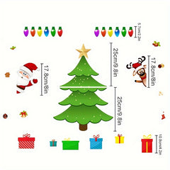 Christmas Tree Decor Stickers Garage Door Holiday Party Magnetic Stickers