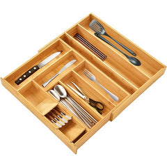 Tableware Storage Box Drawer Expandable Silver Tray Storage Box