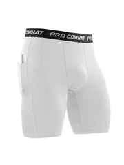 3 Pcs Men's Compression Boxers with Pockets Quick Drying for Fitness