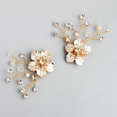 Crystal Beads Flower Shoe Clips Rhinestone Shoe Buckles Accessories