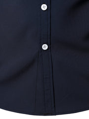 Men s Slim Fit Long-sleeved Button Shirt