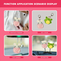 Crochet Doll Pendant DIY Kit with Wool - Creative Doll Ornament Gift Set