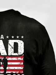 Veteran Dad Letter 3D Digital Pattern Print Men's Graphic T shirt