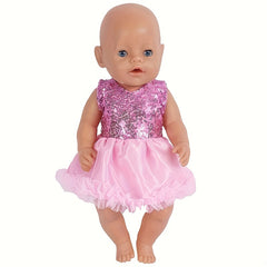 2pcs Doll Dress Set for 34cm Dolls Lightweight Summer Party Dress