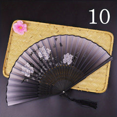 Ancient Style Folding Fan Chinese Dance Bamboo Cloth Fan