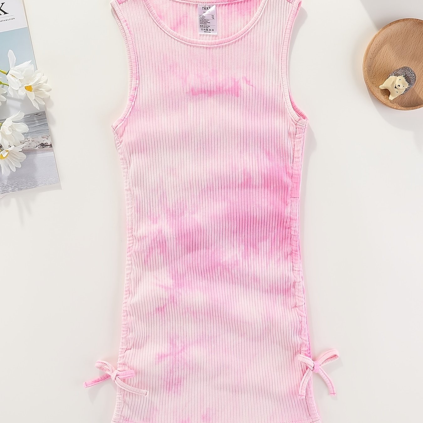 Girls' Tie Dye Sleeveless Bodycon Dress for Party