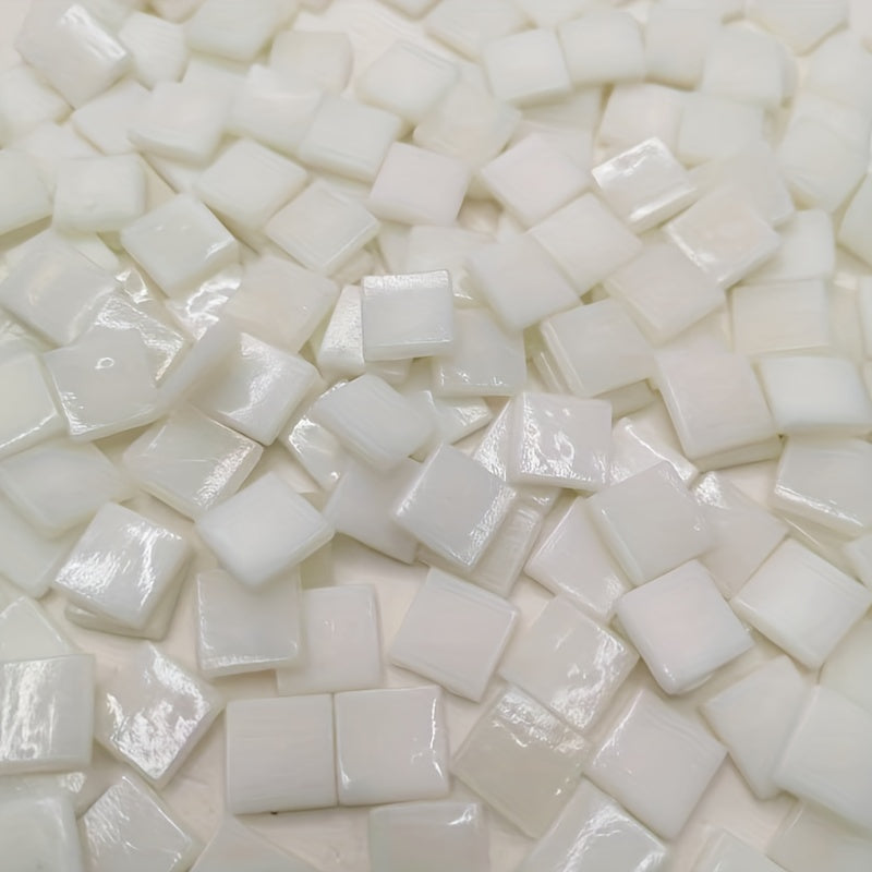 60pcs Ivory Hot Melt Glass Mosaic DIY Material for Children's Puzzle Making
