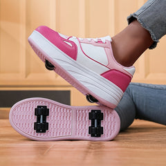 Girl's Roller Shoes Detachable Wheel Skate Sneakers Outdoor