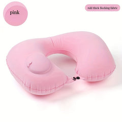 Inflatable U-Shaped Car Neck Pillow for Travel and Office Use