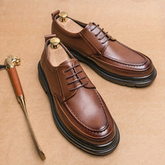 Men's Preppy Style Derby Lace Up Shoes - Business Formal Events