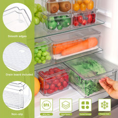 8pcs Mini Refrigerator Storage Boxes Set