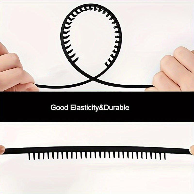 10pcs Minimalist Bright Headbands Set Non-slip Hair Hoops