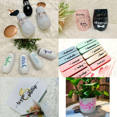 12pcs PVC Self Adhesive Lettering Stick Roll Vinyl Sticker