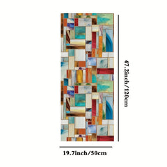 Abstract Geometry Stained Glass Window Film Privacy Film