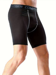 Men's Compression Sports Boxers Shorts Quick Dry Stretch Shorts