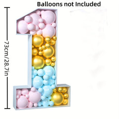 Number Mosaic Balloon Frame 0-9 Birthday Wedding Anniversary Decor