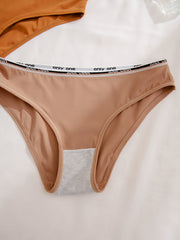 5 Pcs Letter Print Bikini Panties Women's Lingerie & Underwear