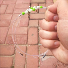 2pcs Nylon Line Luminous Beads Swivels Fishing Tackle