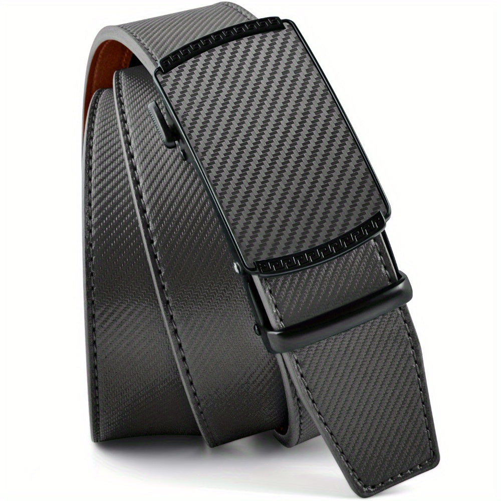 Men's Ratchet Belt Dress 4 Leather Jeans Micro Adjustable Belt