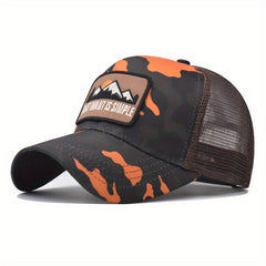 Mountain Patch Baseball Cap Embroidered Unisex Sun Hat Adjustable