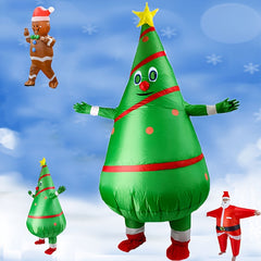 Christmas Cartoon Santa Inflatable Costume Halloween Party Dress Up