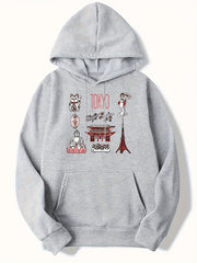 Maneki neko Bodhisattva Pavilion Tokyo Sushi Print Men's Hoodie