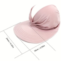 Ponytail Sunscreen Pleated Visor Hat UV Protection Sun Hats Women