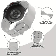 20mm Silicone Watch Strap for Galaxy Watch 6 5 4 44mm 40mm Wristband
