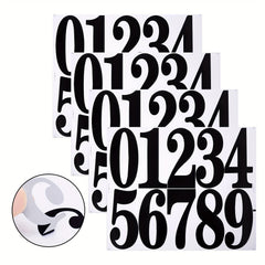 4 Sheets Large Waterproof Number Stickers Numbers Labels