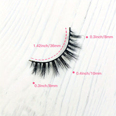 10mm Mink Lashes Daily Wear Fluffy Natural False Eyelashes Wispy Strip Lash