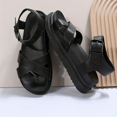Women's Cross Strap Platform Sandals Ankle Strap Sports Sandals