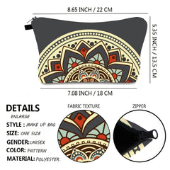 National Style Floral Print Toiletry Travel Bag