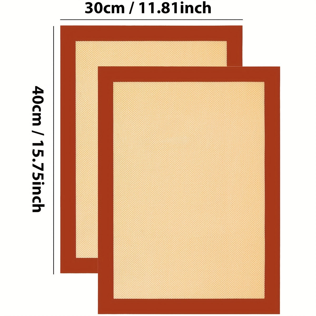 2pcs Silicone Baking Mats 39 88cmx29 Reusable Non Stick Oven Liner