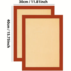 2pcs Silicone Baking Mats 39 88cmx29 Reusable Non Stick Oven Liner