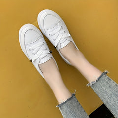 Women's Small Shoes Lace Up Flat Lightweight Sneakers
