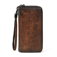 Vintage Leather Handbag Top Cowhide Retro Style Large Capacity Phone Bag Card Sl