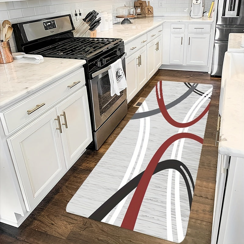Modern Abstract Anti Fatigue Kitchen Mats Memory Foam Kitchen Floor Mats