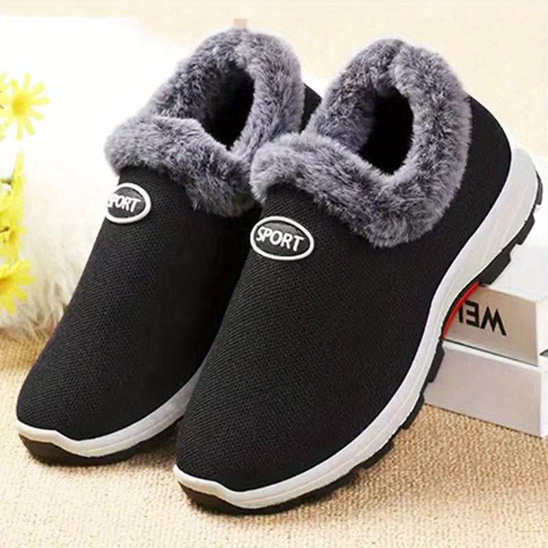 Warm Fleece Snow Sneaker Snow Shoes Solid Non Slip Outdoor Sport Shoes
