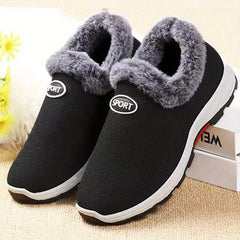 Warm Fleece Snow Sneaker Snow Shoes Solid Non Slip Outdoor Sport Shoes