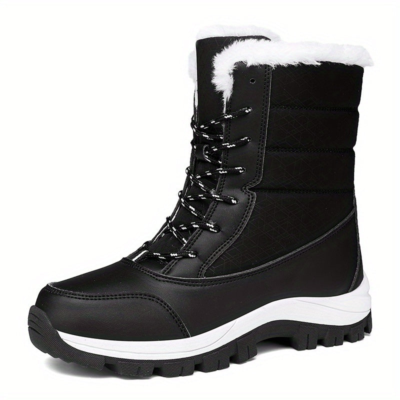 Women's Non slip Waterproof Snow Boots High Top Warm Thickened