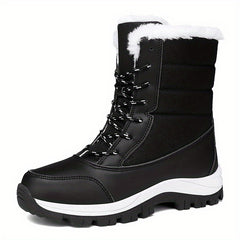Women's Non slip Waterproof Snow Boots High Top Warm Thickened